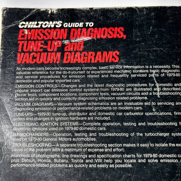 Chiltons Guide to Emission Diagnosis Tune-Up Vacuum Diagrams 1979-1980 Repair - Picture 3 of 11